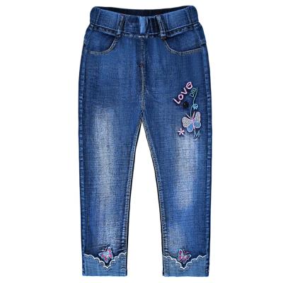 China New 2021 Hot Selling Soft Plus Size Toddler Girl Summer Denim Pants Fashion Embroidered Girls Jeans Children Clothing Baby Pants Dress for sale