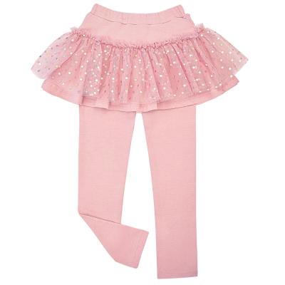 China Color Fade Proof Spring Autumn Baby Girls Cotton Gaiters Lace Up Princess Skirt Pants Kids Slim Skirt Pants For 2-7 Years Kids Clothes for sale