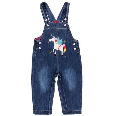 China Polyester / Cotton Fashion Toddler Kids Clothes Jeans Kids Overalls Denim Kids Horse Riding Bib Pants Kids Denim Overalls for sale