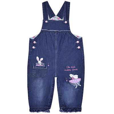 China 6M-2Years Cotton Sleeveless Baby Girls Toddlers Overall Infant Polyester/Denim Double Layer Cloth Pants Jeans Jumpsuit Rompers for sale