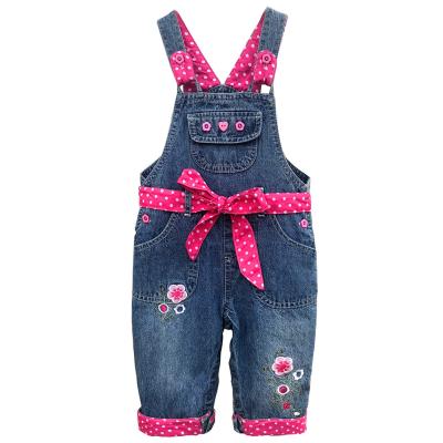 China Overall Premium Quality Kids Jeans Rompers Babygirls Falbala Girls Falls Clothing Sets for sale