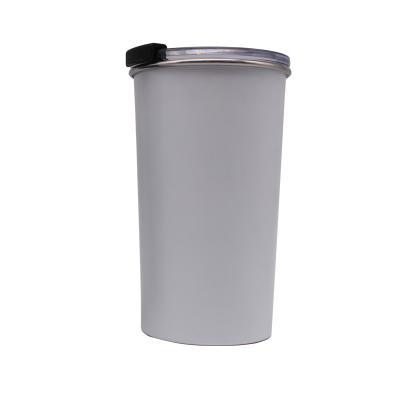 China Sustainable 12oz Stainless Steel Travel Mug Tumbler Double Wall Pint Party Mug With Lid for sale