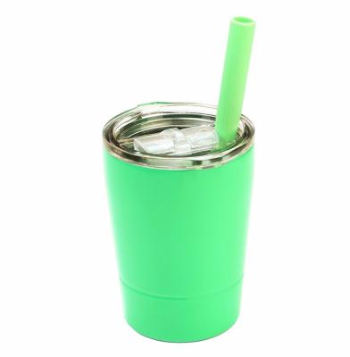 China Sustainable Stainless Steel Drink Mugs, Stainless Steel Cups with Lids and Straws, 8.5 oz, Set of 2 for sale