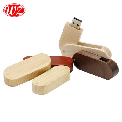 China Wholesale custom wood logo custom swivel usb drive wooden flash usb 2.0 8gb 16gb 32gb for business gift for sale