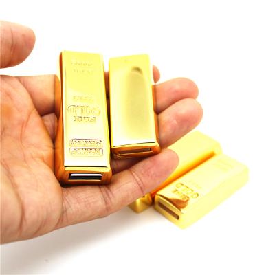 China Metal Flash Memory Stick Gifts 4GB 8GB 16GB 32GB 64GB Gold Bar Pen Drive for sale