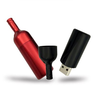 China Wholesale Custom Creative Metal Logo USB Wine Bottle Reader 8G USB Wine Bottle Reader 16g Instant USB Wine Bottle Drive for sale