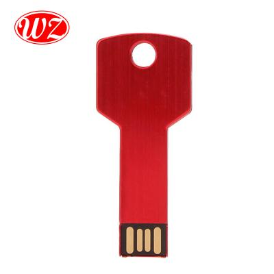 China Custom Metal Key Shape USB Flash Drive 8GB 16GB 32GB Promotional Gift With Logo for sale