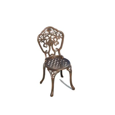 China Traditional hot selling outdoor cast aluminum chair garden furniture patio restaurant dinner chair for sale