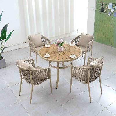 China Eco-friendly handmade outdoor cafenordic dining chairs factory price rattan outdoor chairs for sale