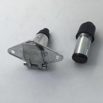 China Mental 7 Terminal Car Trailer Design Electrical Connector Australian Electronic Plug And Socket Sets for sale