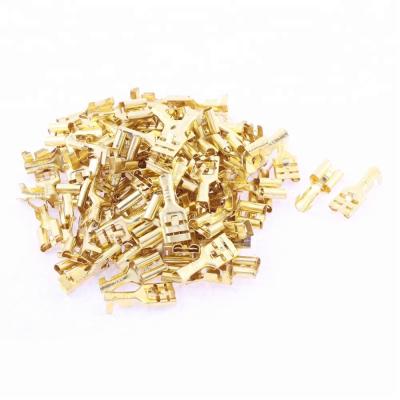 China Brass Terminal Car Non-Insulated 7mm Spade Crimp Electrical Sockets Female Terminals for sale