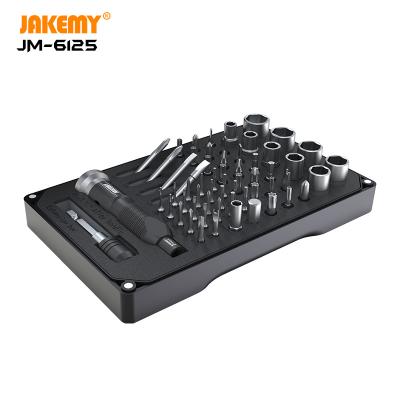 China Professional JAKEMY 6125 Steel Screwdriver Set With S-2 Driver Bit DIY Repair High Quality Tool Kit For Laptop Glass Mobile Phone for sale