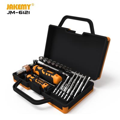 China JM-6121 China mobile phone supplier 31 in 1 repair tool kit professional diy ratchet screwdriver set for computer for sale