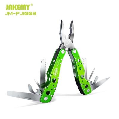 China JAKEMY FUNCTIONAL MULTI FUNCTIONAL Multi Knife Survival Multi Tool Pliers Outdoor Safe Outdoor Camping Aluminum Fishing DIY Tool for sale