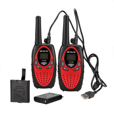 China Yes USB Charging 2 PCS Free Rechargeable Battery Retevis RT628 License 22CH 462-467MHz FRS Kids Walkie Talkie for sale