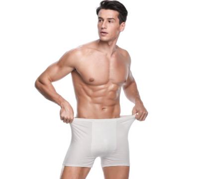 China Private Label Antibacterial Sport Use White Color Cotton Disposable Male Boxer Shorts for sale