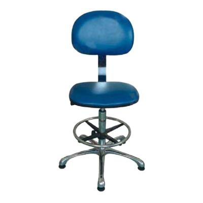 China (Size) ESD Adjustable High Quality Blue Anti-Static PU Leather Chair for Electronic Lab Industrial Office Work School Safe Production Cleanroom for sale