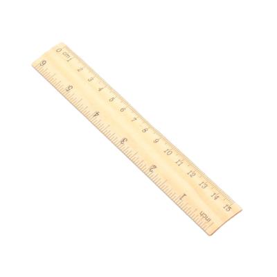 China 2021 Cheap Wooden Rulers 15cm Wooden Ruler Straight Ruler for sale