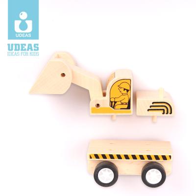 China Wholesale Bamboo Toys Factory Produce DIY Wooden Car-Tip Wooden Truck For Children 811007 for sale