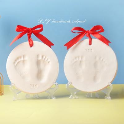 China Europe Factory Wholesale Cute Newborn Baby Hand and Foot Print Keepsake Clay for sale