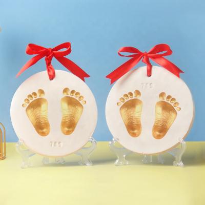 China Europe Best Environmental Friendly Souvenir Diy Newborn Baby Foot Printing Clay for sale