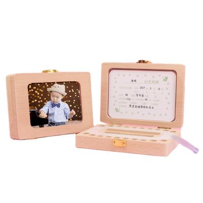 China China Milk Teeth Box Memorial Milk Teeth Box Set Lanugo Bottle Teeth Box With Photo for sale