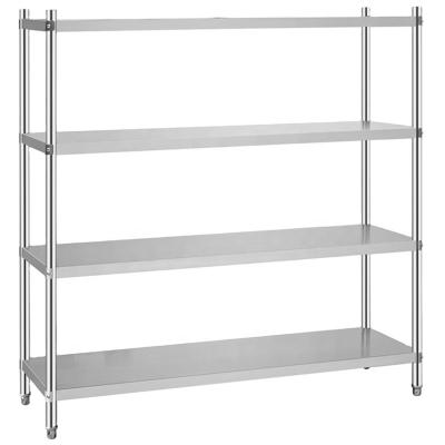 China Corrosion Protection Hotel Kitchen Home Commercial Shelves Stainless Steel Shelf Storage Rack for sale