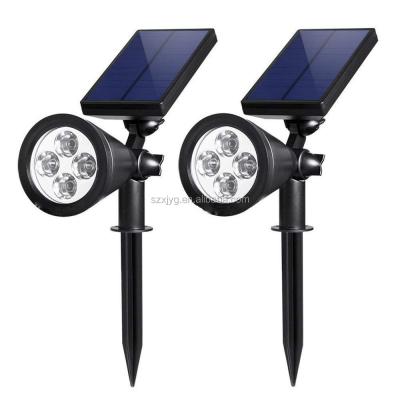 China Garden IP65 Waterproof 2-in-1 LED Outdoor Solar Powered Landscape Light Lamp Spotlight for Garden Pathway Pool for sale