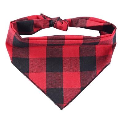 China Dog Bibs Plaid Dog Bibs Viable Classic Washable Triangle Scarf Washable Dog Bibs For Medium Small Dog for sale