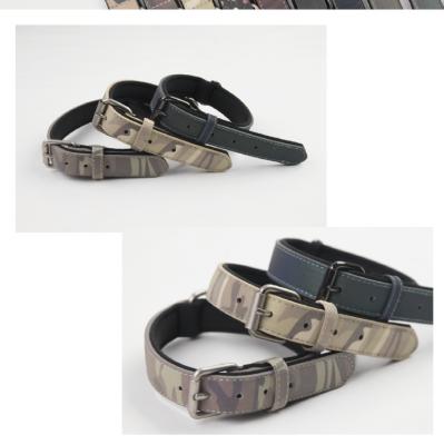 China Factory Price Reflective Cheap Adjustable Metal Buckle Custom Made PU Dog Collar for sale