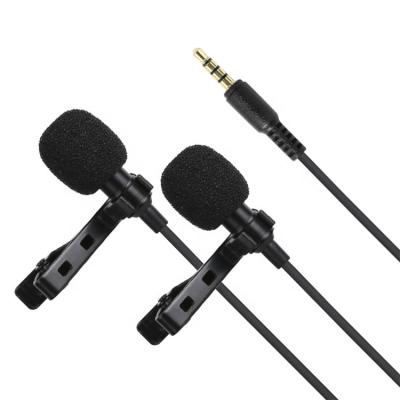 China Lavalier Microphone Mobile Dual Lavalier Microphone Is Suitable For Cell Phone Interviews for sale