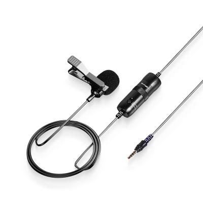 China Lavalier Microphone 6M Lavalier Microphone Clip MIC Necklace for Cell Phone Smartphone DSLR Camera PC Laptop Create Live Broadcast Video Recording for sale