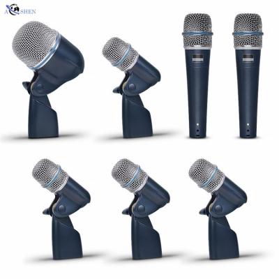 China Professional Handheld Microphone Drum Kit Musical Instrument Dynamic Microphone for Bass Saxophone Erhu Violin Cello Guitar Performance Recording for sale