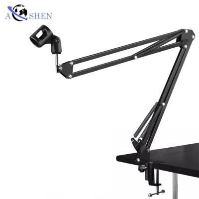 China Adjustable Microphone Suspension Boom Scissor Arm Mic Manufacturing Stand Microphone Boom Arm Desktop Stand for Studio Recording for sale