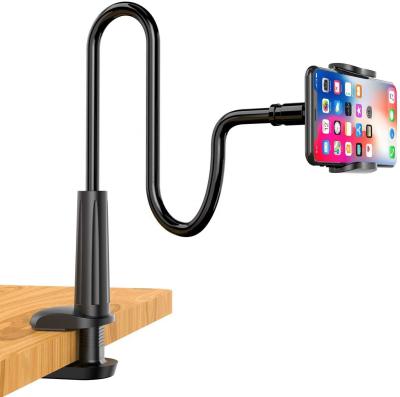 China Flexible Long Arm Car Phone Holder Smartphone Holder Stand Flexible Desktop Mount Tablet Flexible Clamp For Broadcast Recording Surfing for sale