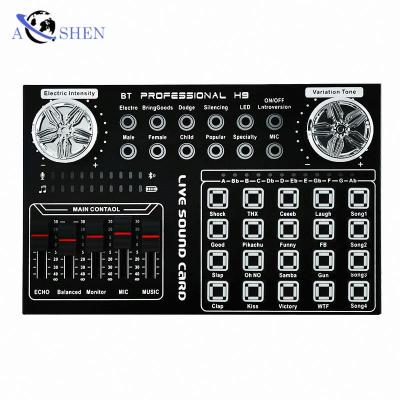 China Wholesale H9 Plus Multifunctional USB Live Sound Card Volume Adjustable Mixer Audio Sound Card For YouTube Livestream Recording H9 Plus for sale