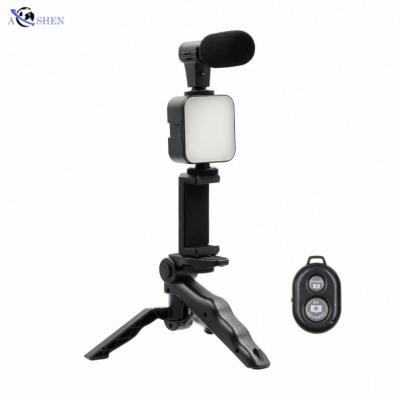 China Mini Video Making Vlog Tripod Kit With Microphone and Light for Live Brocast for sale