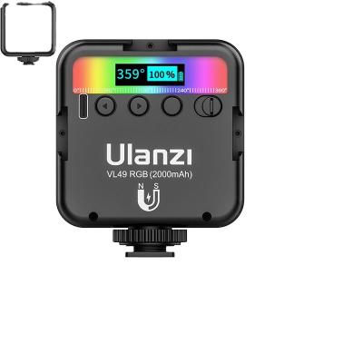 China Wholesale Ulanzi VL49 Mini Pocket Photographic Lighting Vlog Smartphone DSLR SLR RGB LED Video Fill Light 10.5*8*4cm for sale