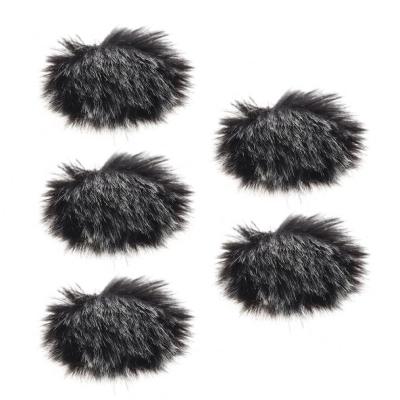 China Furry Outdoor Sleeve Mini Lapel Lavalier Microphone Windshield 1cm Microphone Fur Sleeve Windshield for sale