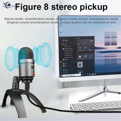 China Wholesale Professional Monitor Jack USB Laptop Condenser Microphone with Tripod Desktop Stand for Recording for sale