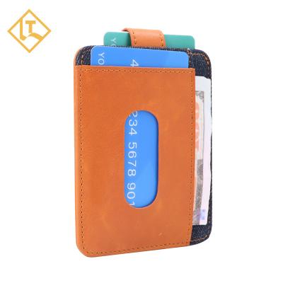 China Normcore/Minimalist Ultra Thin Rfid Blocking Custom Leather Men's Credit Card Holder Card Holder Wallet for sale