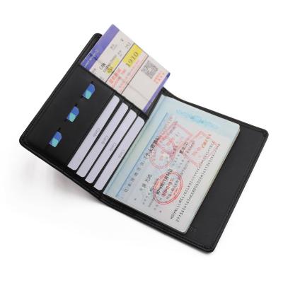 China Normcore / New 2021 Minimalist Multi Function Carbon Fiber Leather Passport Covers Holder Wallet For Men for sale