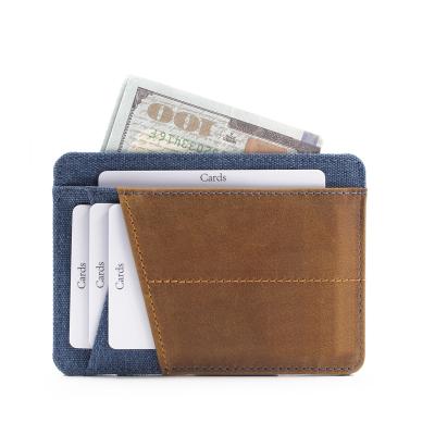 China Classic Vintage RFID Genuine Leather Wallet With Credit Card Holder for sale