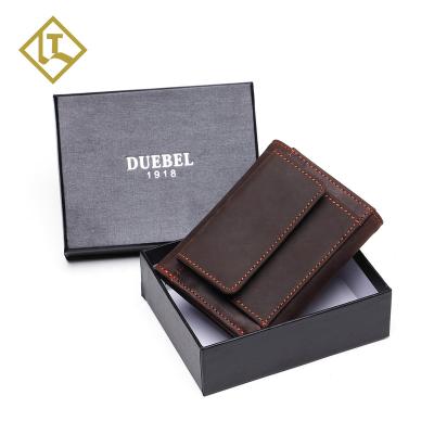 China China Wholesale RFID Simple Multifunctional Luxury High Quality Gift Business Genuine Leather Men's Wallet With Coin Pocket for sale