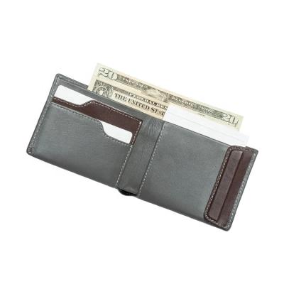 China RFID customize new design rfid blocking mens card holder leather wallet with coin pocket money wallet for sale