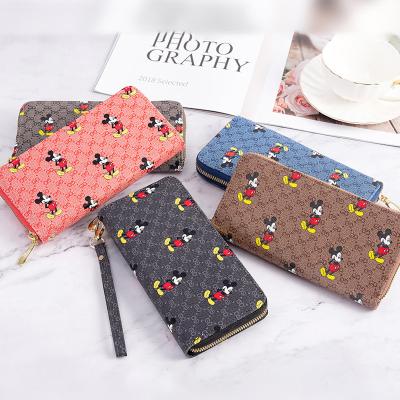 China Candy Girl RFID New Mickey Cartoon Women's Long Wallet PU Wallet Mobile Phone Bag Women's Gift for sale