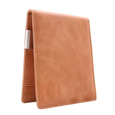 China Cash Hold/Card Wallet With Protection Slim Money Clip 10 Card Slots Design RFID Mens Wallet With Coin Compartment for sale