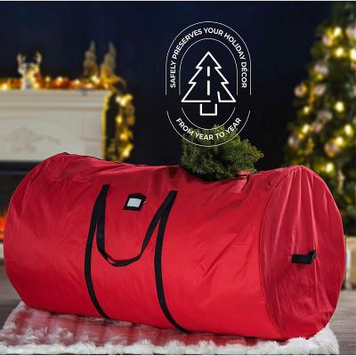 China Wholesale Large Christmas Tree Sustainable Red Green Storage Bag Sunproof And Dustproof Sack Christmas for sale