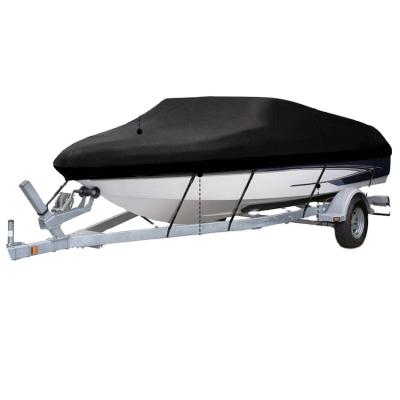 China Anti-UV/Fire Resistant Waterproof Boat/Rainproof/Dustproof/Breathable Professional Supplier 210D 600D Cover Rain Boat Cover Suitable For V-hull Hull Tri Rover for sale