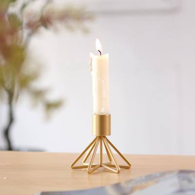 China Nordic Home Decorations Table Iron Home Decorations Modern Design Small Candlestick Candle Holder for sale